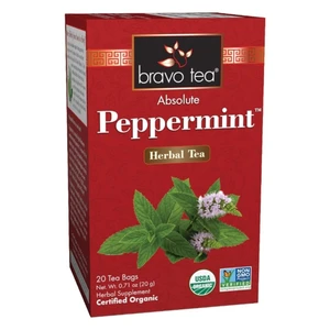 Bravo Tea Absolute Peppermint Herbal Tea Support Digestive Health 20Ea
