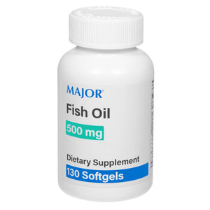 Major Fish Oil 500 mg Softgels for Heart Health Support 130Ea