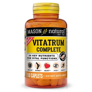Mason Natural Vitatrum Complete Multivitamin Multimineral Caplets for Daily Nutritional Support 150Ea