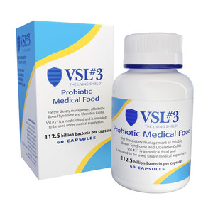 VSL3 Probiotics Medical Food 112.5B CFUs Capsules Support Digestive Health 60Ea