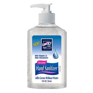 Lucky Super Soft Instant Hand Sanitizer Kills Germs without Water 8Oz (236ml), Pack of 12