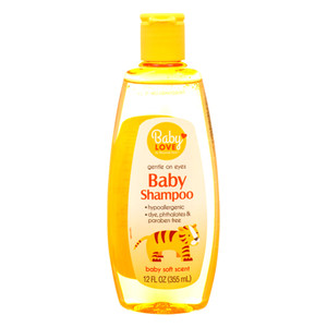 Baby Love Soft Scent Gentle Baby Shampoo Mild Hair Cleanser 12Oz (355ml)