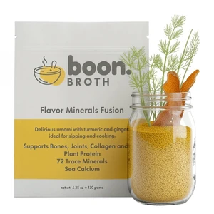 Boon Broth Plant Based Mineral Fusion Protein Broth 10 Serve Support Bone Health 4.25Oz