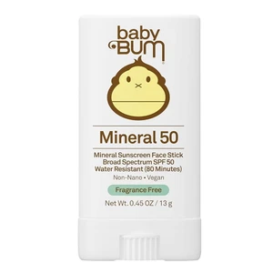 Sun Bum Baby Bum Mineral SPF 50 Sunscreen Stick Fragrance Free for Delicate and Sensitve Skin 0.45Oz (13g)