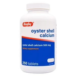 Oyster Shell Calcium 500mg Dietary Supplement Tablets Support Bone Strength 250Ea
