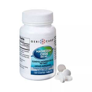 Geri Care Magnesium Oxide 400 mg Tablets for Magnesium Supplementation 120Ea