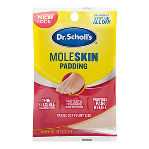 Dr Scholls Mole Skin Padding Strips Preotects from Painful Shoe Pressure 3Ea