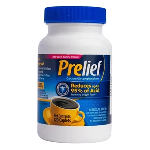 Prelief Acid Reducer Calcium Gylcerophosphate Dietary Supplement Caplets Support Stomach Health 120Ea