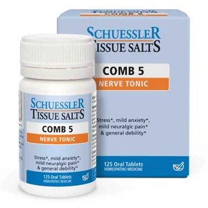 Schuessler Tissue Salts Comb 5 Skin Nerve Tonic Oral Tablets Relief of Neurologic Pain 125Ea