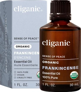 Cliganic Organic Frankincense Essential Oil Natural Aromatherapy Promote Relaxation and Peace 1Oz (30ml)