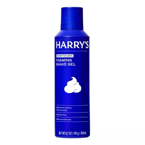Harrys Mens Foaming Shave Gel with Aloe Sensitive Skin Softens and Cushions Thick Rick Lather 6.7Oz (200ml)
