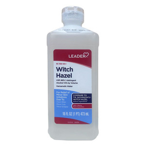 Leader Witch Hazel USP 86 Percent Astringent for Minor Skin Irritation Relief 16Oz (473ml)