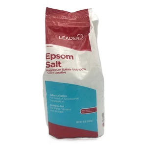 Leader Epsom Salt Magnesium Sulfate for Occasional Constipation Relief 64Oz (1814g)