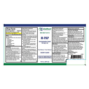 Method Pharma M PAP Acetaminophen Liquid 160mg per 5ml Cherry Flavor Pain Reliever and Fever Reducer 16Oz (473ml)