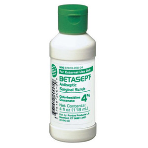 Betasept Chlorhexidine Gluconate 4 Percent Antiseptic Non Sterile Surgical Scrub Solution 4Oz (118ml)