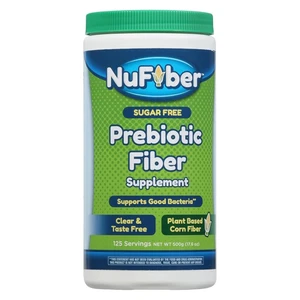 NuRelief Prebiotic Fiber Supplement Sugar Free Powder 125 Servings Support Digestive and Gut Health 17.6Oz (500g)