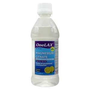 Akron Pharma OneLax Magnesium Citrate Saline Laxative Oral Solution Lemon Flavor Relief of Constipation 10Oz (296ml)
