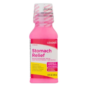 Leader Stomach Relief Liquid for Diarrhea Heartburn Indigestion and Nausea Relief 8Oz (236ml)