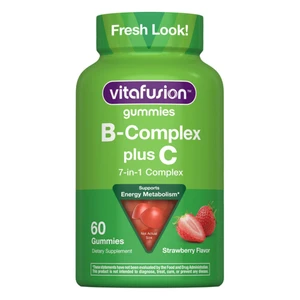 Vitafusion Vitamin B Complex Gummies Plus Vitamin C for Cellular Energy Support 60Ea