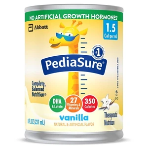 PediaSure 1.5 Cal Complete Balanced Nutrition Vanilla Therapeutic Nutrition Shake 8Oz (237ml), Pack of 24