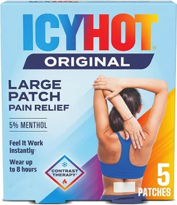 Icy Hot Original Back and Large Areas Patches with Menthol Pain Relief 5Ea
