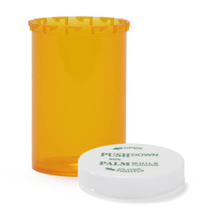Berry Plastic Medicine Pill Bottles with Child Resistant Caps Vial 40 Dram 100Ea