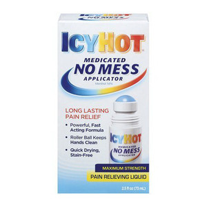 Icy Hot Medicated No Mess Applicator Maximum Strength Pain Relieving Liquid, 2.5 Oz