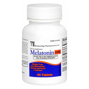 Breckenridge Melatonin 3mg Dietary Supplement Gluten Free Tablets Support Immune Health 60Ea