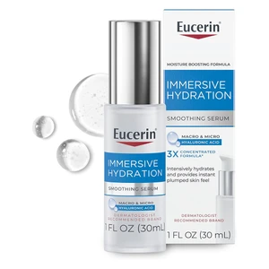Eucerin Face Immersive Hydration Smoothing Serum Hyaluronic Acid Moisture Boosting 1Oz (30ml)