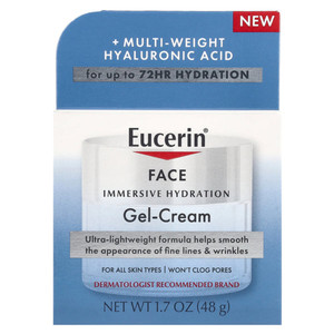 Eucerin Face Immersive Hydration Gel Cream Hyaluronic Acid Moisturizer 1.7Oz (48g)