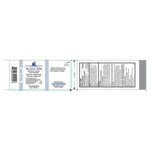 Rynex DM Antihistamine and Nasal Decongestant Oral Solution Tutti Frutti Flavor for Runny Nose and Sneezing 4Oz (118ml)