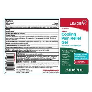 Leader Roll On Cooling Pain Relief Gel for Minor Muscle and Joint Pain Relief 2.5Oz (74ml)