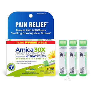 Boiron Arnica 30 X Pain Relief Homeopathic Pellet Tubes Comforting Soothing 3Ea