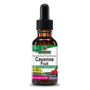Natures Answer Cayenne Fruit Extract Alcohol Free Supports Digestive and Cardiovascular Health 1Oz (30ml)