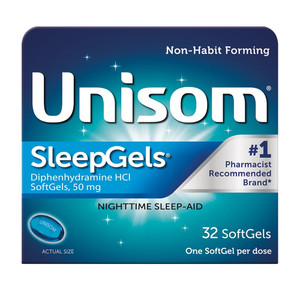 Unisom Sleepgels Maximmum Strength Nighttime Sleep Aid, Softgels, 32 Ea