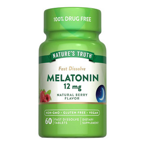 Natures Truth Melatonin 12mg Natural Berry Flavor Support Better Sleep 60Ea