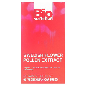 Bio Nutrition Swedish Flower Pollen Extract 500 mg Vegetarian Capsules 60Ea