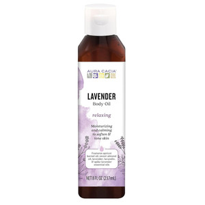Aura Cacia Aromatherapy Bath Body and Massage Oil Lavender Harvest Relaxing and Soothing Formula 8Oz (237ml)
