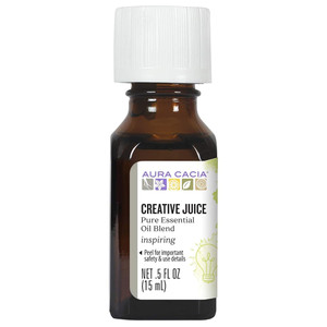 Aura Cacia Creative Juice Essential Solutions Oil Inspiring and Uplifting Aromatherapy Blend 0.5Oz (15ml)