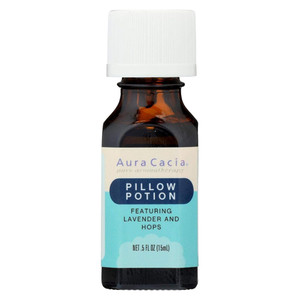 Aura Cacia Essential Solutions Oil Pillow Potion Sleep and Relaxation Aromatherapy Blend 0.5Oz (15ml)