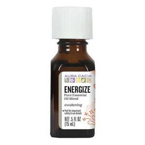 Aura Cacia Energize Essential Oil Blend Uplifting and Invigorating Aromatherapy Formula 0.5Oz (15ml)