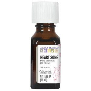 Aura Cacia Heartsong Essential Oil Blend Comforting and Romantic Aromatherapy Formula 0.5Oz (15ml)