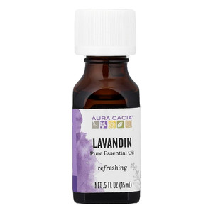 Aura Cacia Lavandin Essential Oil Lavandula Intermedia 100 Percent Pure Purifying Aromatherapy Formula 0.5Oz (15ml)