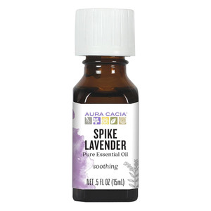 Aura Cacia Spike Lavender Essential Oil Lavandula Latifolia 100 Percent Pure Activating Aromatherapy Formula 0.5Oz (15ml)