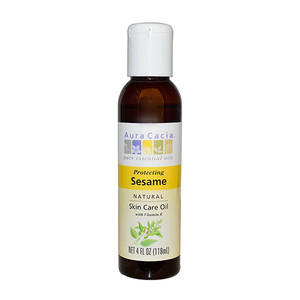 Aura Cacia Sesame Natural Skin Care Oil, 4 Oz
