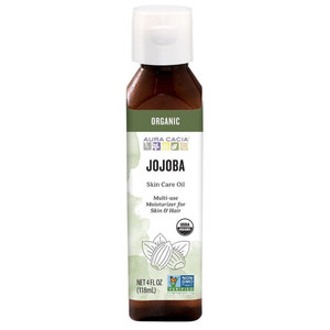 Aura Cacia Jojoba Skin Care Oil 100 Percent Organic Pure Moisturizing and Conditioning Formula 4Oz (118ml)