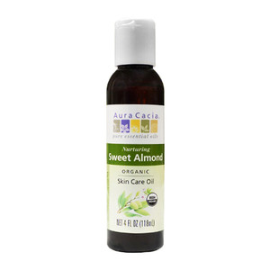 Aura Cacia Organics Sweet Almond 100% Pure Skin Care Oil - 4 Oz