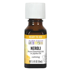 Aura Cacia Precious Essentials Oil Neroli with Jojoba Aromatherapy Floral and Uplifting Blend 0.5Oz (15ml)