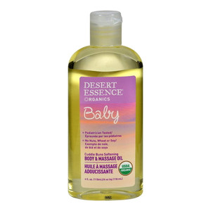 Desert Essence Organics Cuddle Buns Softening Body And Massage Oil, 4 Oz