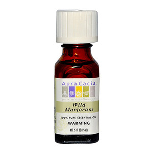 Aura Cacia 100% Pure Aromatherapy Marjoram Wild Essential Oil Bottle - 0.5 Oz